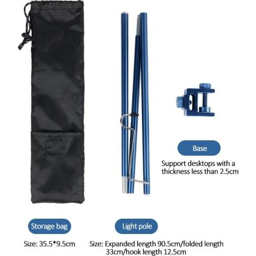 1PCS Portable Camping Folding Lamp Pole Outdoor Folding Lamp Pole Camping Table Folding Lamp Pole for Outdoor Camping