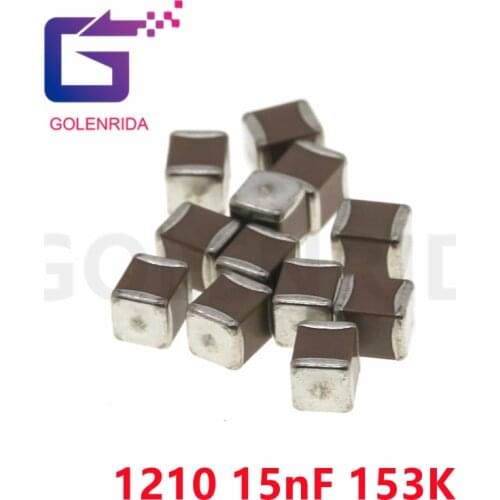 50pcs 1210 153K 15nF 100V X7R 10% SMD Thick Film Chip Multilayer Ceramic Capacitor