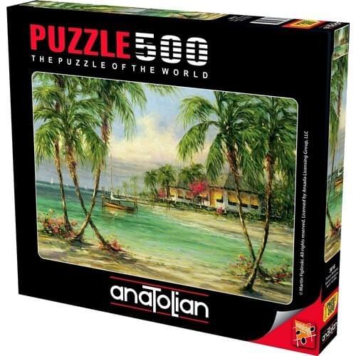 500 Pieces Anatolian Puzzle Palmiye Manzarası For Adult&Kids Toy Educational Entertainment Fun Enjoy Games Jigsaw