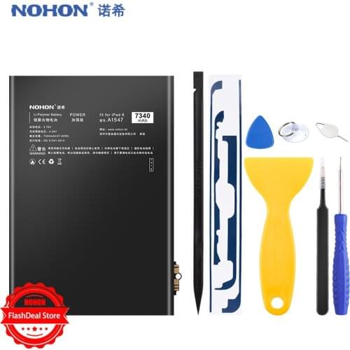 Tablet Battery For Apple iPad 6 Air 2 A1566 A1567 A1547 Replacement Battery 7340mAh High Capacity Bateria + Free Tools