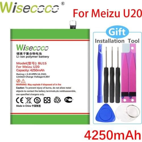 Wisecoco BU15 4250mAh Battery For Meizu U20 U 20 Smartphone High Quality +Tracking Number