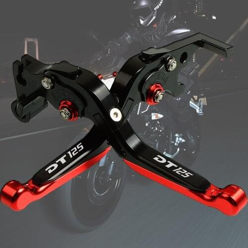 Motorcycle CNC accessories aluminum adjustable Lengthening Motorbike brake clutch levers Folding Extendable For YAMAHA DT 125