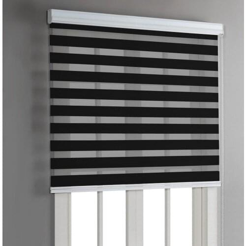 Free Shipping Dim Out Zebra Blinds Custom Made Size Dual Double Layer Roller Shades Curtains Sheer or Privacy Shade Blind