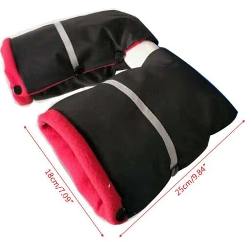 C5AA Winter Warm Kids Pushchair Hand Muff Mitten Newborn Stroller Gloves Baby Buggy Clutch Cart Outdoor Waterproof Glove