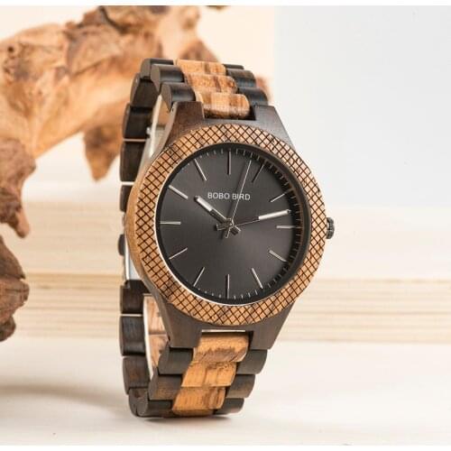 BOBO BIRD Mens Wood Watches Top Brand Vintage Quartz Wristwatch With Gift Watch Box Relogio Masculinofor Men in wooden Gifts