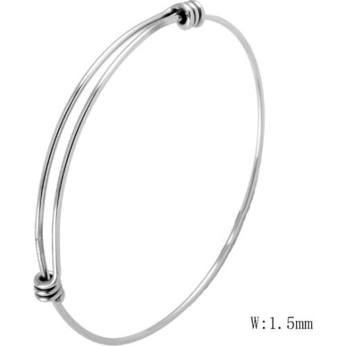 CMB0214 Stainless Steel Expandable Cuff Bangle Bracelets American Design Popular Jewelry Custom Size DIY Screw Bangles