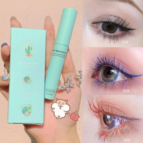 Colorful Mascara Slim And Curling Primer Small Brush Head Long Thick Long-lasting Waterproof And Sweat-proof Eyelash PrimerTSLM1