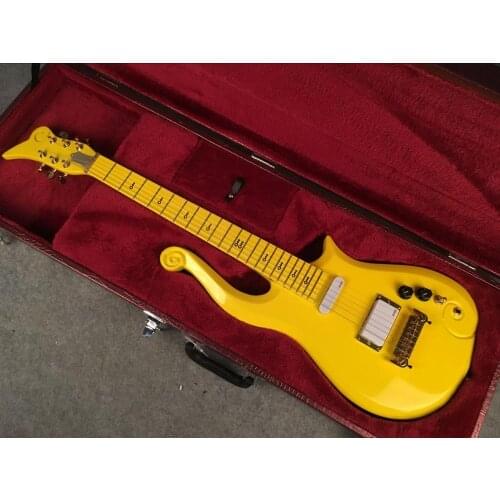 Prince cloud electric guitar, yellow guitar with Maple fingerboard neck with alder body,free shipping