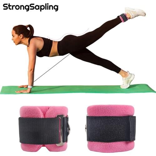 Fitness Equipment Gym Ankle Strap Padded Double D-ring Adjustable Ankle weight Leg Training Brace Support Sport Safety Abductors