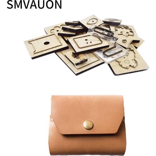SMVAUON Knife Mold Diy Vintage Leather Ladies Small Coin Purse 2021 New Design Wallet Coin Bag Suitable For Die Cutting Machine