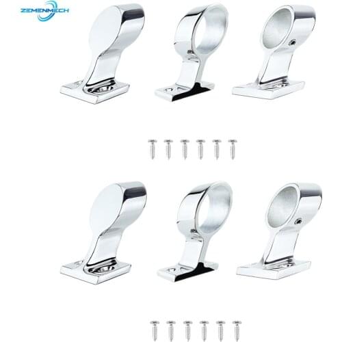 2PCS Marine Grade 316 Stainless Steel Boat Hand Rail Fitting Marine Railing Support Bracket Tube Stanchion Hardware Yacht Sail