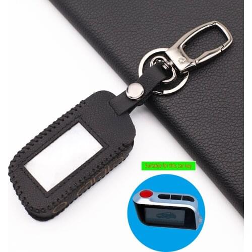 A93 Russian Version Two Way LCD Car Alarm Remote Leather Key Case for starline A39 A96 A93 A36 A63 Key Fob Cover protect shell