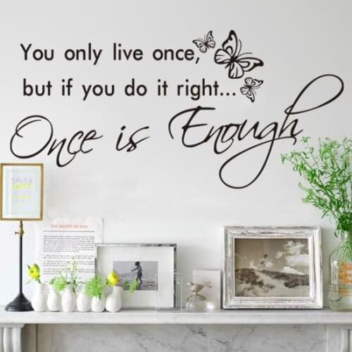 Creative home living room Wall Sticker Home room Modern Wall decals tattoo Transfer Art Decor Vinyl Mary Jane motto Wall mural