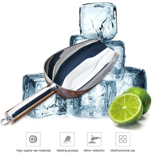 7 sizes Kitchen Tools Multifunction Shovel Stainless Steel for food Coffee Flour Candy Beans Ice Shovel Bar Party Accessories