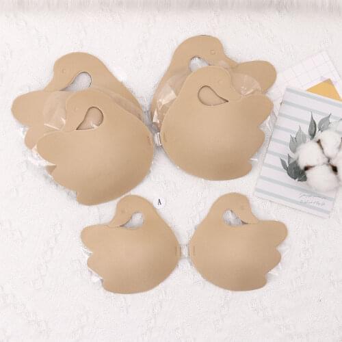 Swan Shape Bikini Bra Push Up Silicone Breast Tape Invisible Bra Enhancer Reusable Strapless Breast Pad for Women Swimsuit Tops