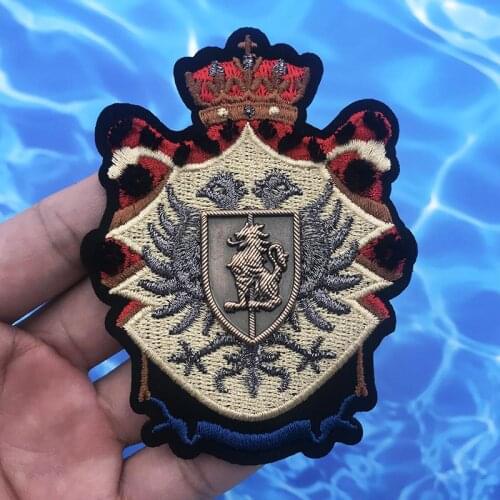 Metal Lion / Punk Patch DIY / Iron On Patches For Clothes Animal Embroidered Patches For Clothes/Toothbrush Embroidery Stickers