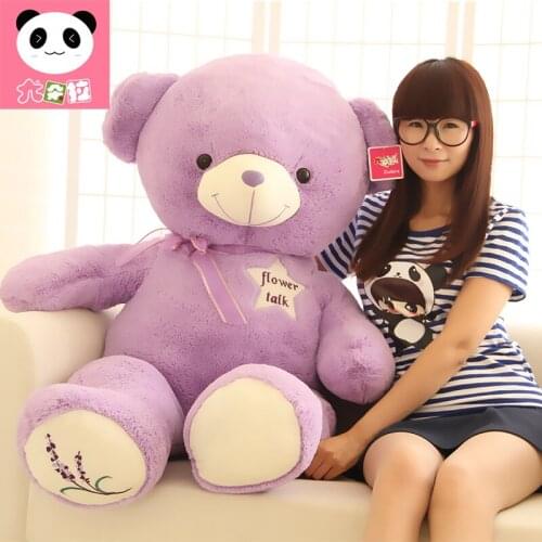 Lovely purple bear plush toy soft hug toy bear plush toy pillow 80 cm ,Christmas gift x224