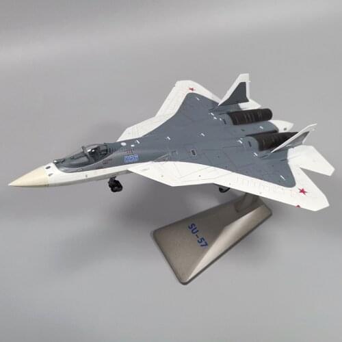 1: 72 Su 57 aircraft model alloy imitation Su 57 fighter T50 assembled stealth fighter military Ornament Gift