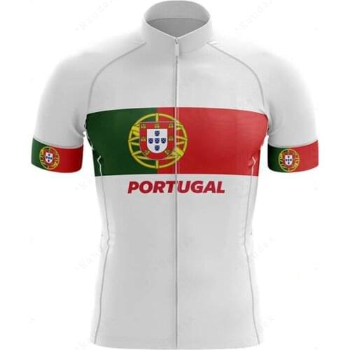 Mens clothes pro team Portugal Flag Cycling clothing summer Short sleeve Bike Clothing Ropa Ciclismo MTB Clothes Sportwear 2021