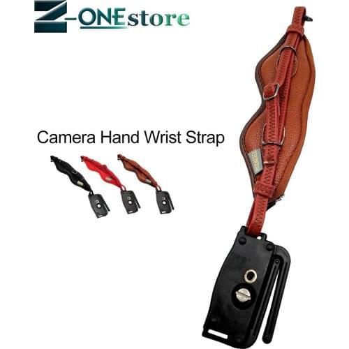 PU Leather soft Camera Hand Band Wrist Strap Belt for Sony Nikon Canon Pentax Fujifilm DSLR Cameras