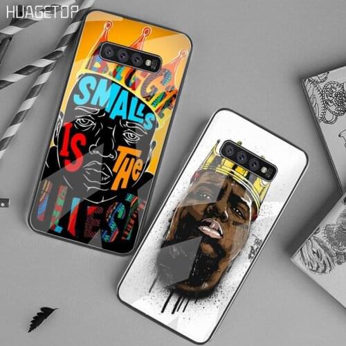 HUAGETOP Notorious BIG Biggie Soft Rubber Phone Cover Tempered Glass For Samsung S20 Plus S7 S8 S9 S10 Plus Note 8 9 10 Plus