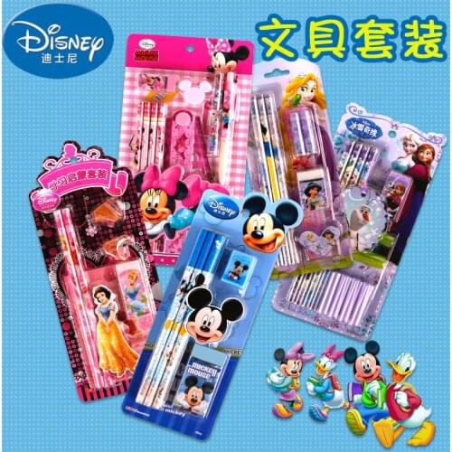 11-piece Disney Frozen Stationery Set Pencil Eraser Ruler Sharpener Combination Student Learning Education Supplies Gift