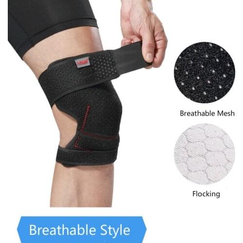 1PCS Meniscus Knee Protector Pad Adjustable Bandage Pressurization Brace Kneepad Hiking Running Basketball Knee Support Wrap