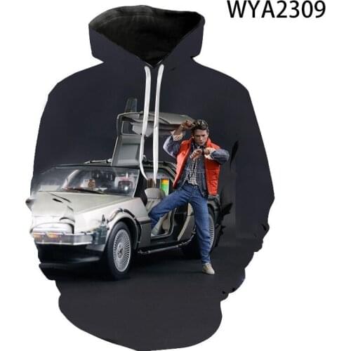 Back To The Future Printed 3D New Hoodies Men Women Children Fashion Long Sleeve Hooded Sweatshirts Streetwear Clothes Coat