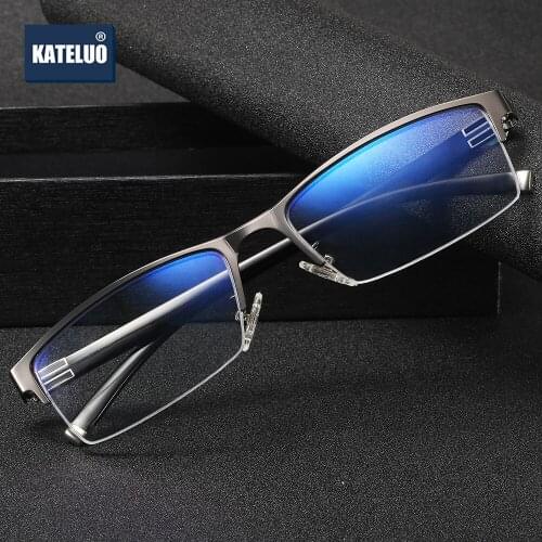 KATELUO 2020 Classic Mens Anti Blue Light Laser Fatigue Glasses Computer Goggles Mens Optical Eyeglasses Frame 2806