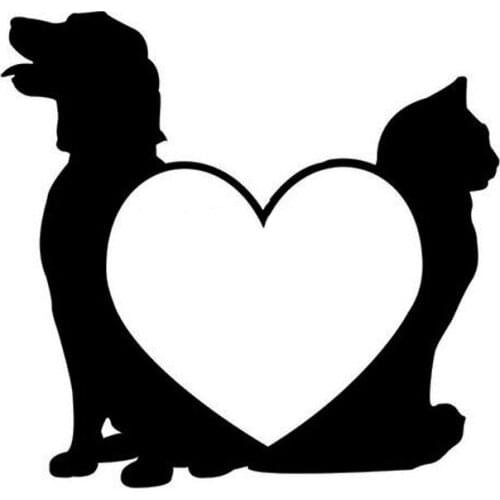 Wholesale 10/20pcs/lot 12.5cm x 12.5cm Love Pet Dog Cat Fun Cartoon Oem Animal Pattern Car Sticker Car Head Car Body Vinyl Decal