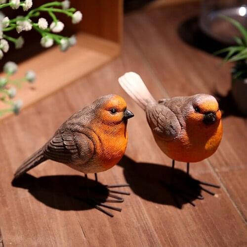 Pastoral resin simulation love bird ornaments outdoor courtyard garden animal figurines crafts lawn wedding props decoration