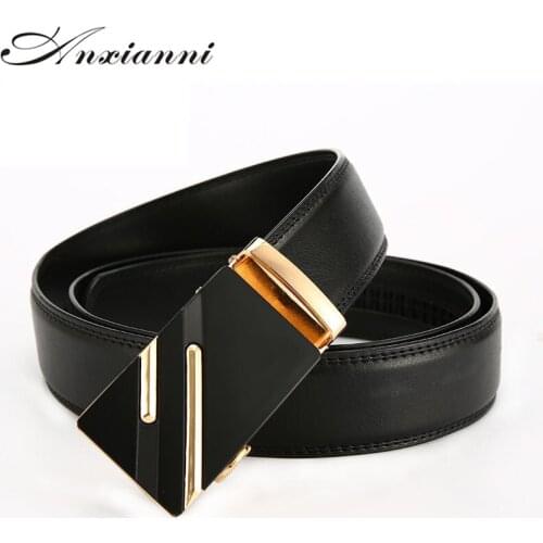 New Designer Belt Male Automatic Buckle Cowhide Leather 110cm-130cm Luxury belts for men High Quality Business