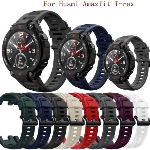 Soft Silicone Bracelet Strap for Huami Amazfit T-REX Sport Strap Replacement Watchband for Xiaomi Huami Amazfit T rex Pro Correa
