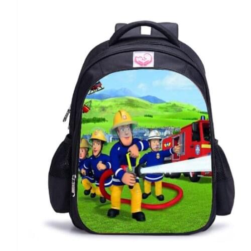 Arrival Cartoon Hero Fireman Sam Printed Backpacks For Kids Bag For Children Boys Schoolbag For Kindergarten school bags Gifts