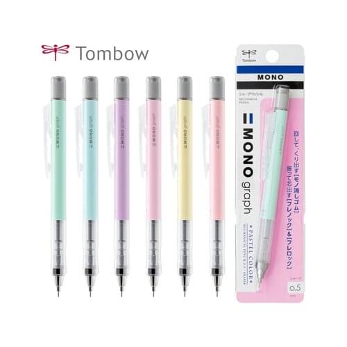 1pc 0.3mm 0.5mm Japan TOMBOW MONO graph Shake out lead mechanical pencil for student writing Creative Modeling school supplies