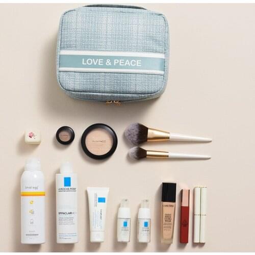 2021 Plaid Cosmetic Bag Travel Women Toiletry Organizer Makeup Bag Large Soft Make up Pouch Bags Fashion Cosmetics storage pouch