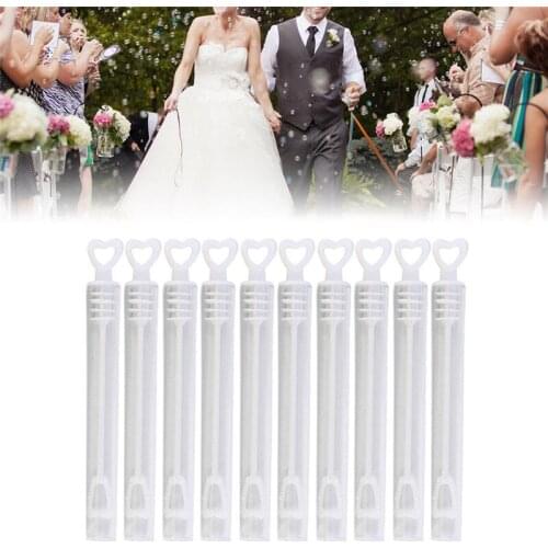 24 X Bubble Bottles Love Heart Test Soap Water Wand Tube Wedding Party Favors(no Water)