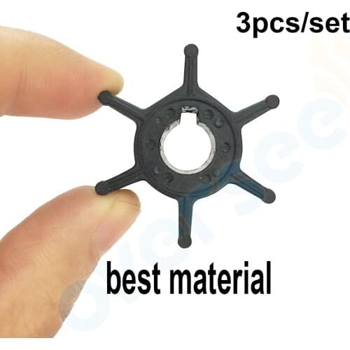 3pcs/set Water Pump Impellers 6L5-44352 Replaces For Yamaha Outboard Motor Powertec 3HP F2.5HP 2T 6L5-44352-00