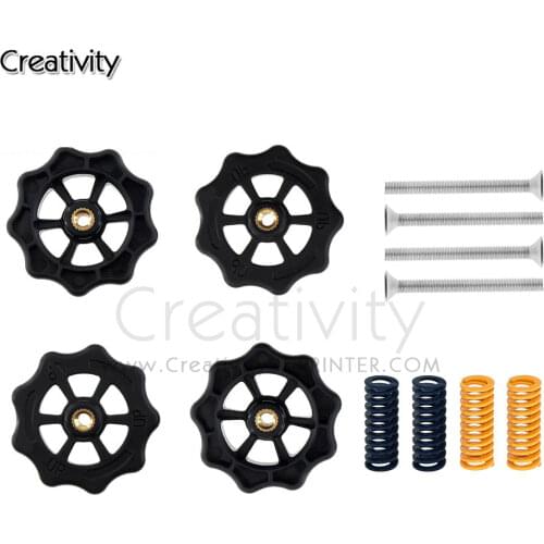 4pcs 3D Printer Accessories Upgraded Big Hand Twist Auto Leveling Nuts For Mini Ender 3 CR-10 CR-10S 3D Printer Accessories