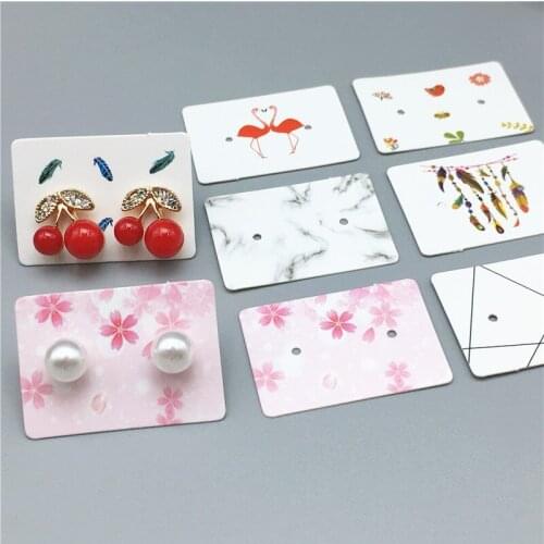 600 pcs Cute New Arrived Earring Card Display Jewelry Fresh style Multiple patterns Design DIY Handmade 3.5x2.5cm