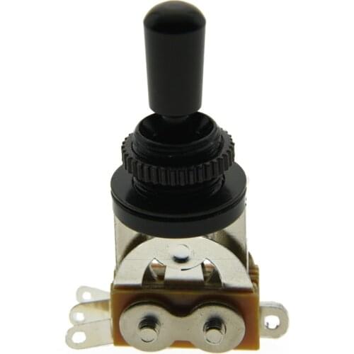 Dopro Black LP 3 Way Guitar Toggle Switch w/ Nickel/Black/Gold Metal Tip fits LP SG