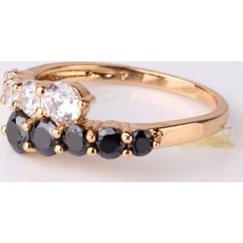 Hot Selling Fashion Zircon Ring Cool Double-Row Zircon Ring European And American-Style Hot Ring