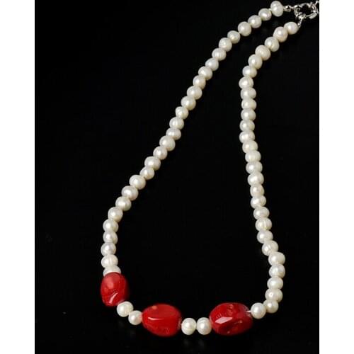 Has deep red color 10*20 MM red jujube shaped Pendant and 7-8 MM Round beads Red coral of pearl Necklace