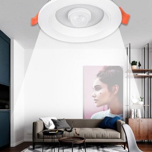 AC85-265V Night Light with Motion Sensor PIR Infrared Lamp LED Ceiling Light 20W 15W 10W 5W Down Light Surface Mount Panel Lamp