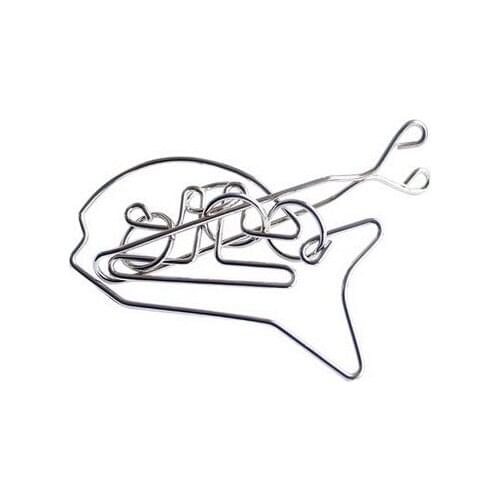 Fish shaped Metal Wire Puzzle Traditional IQ Educational Game for Adults and Kids