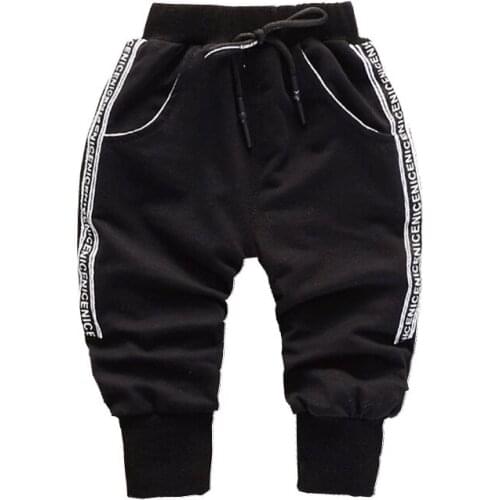 Infant Fashion Sports Spring Autumn Baby Girl Clothes New Children Boy Letter Cotton Pants Toddler Casual Costume Kid Sportswear