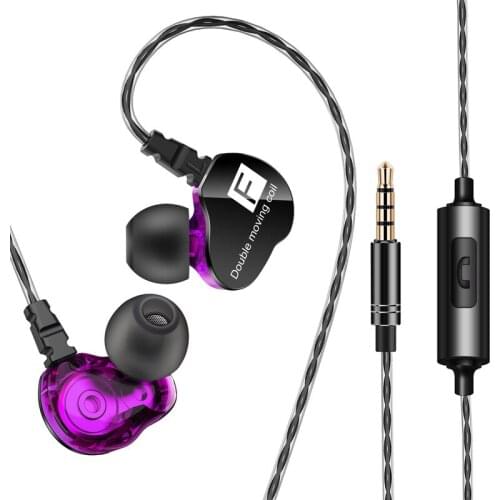 Transparent Headphones HIFI Sport Lovers In-ear Earphone DJ subwoofer Running Earbud with Microphone for Xiaomi Iphone