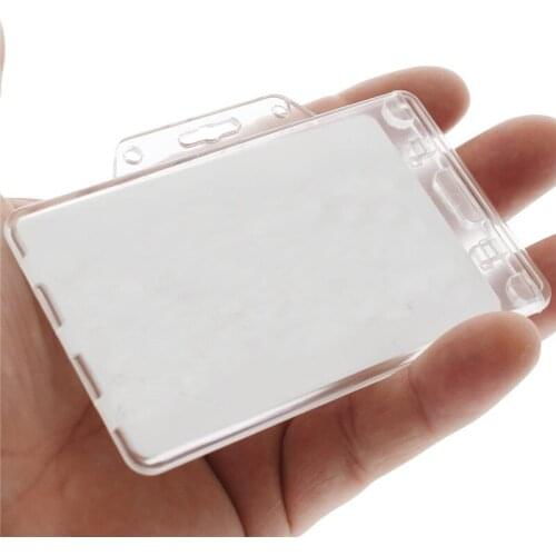 ID Card holder Lock seal Horizontal Style Vertical section Transparent Business Card Work Card Badge Holder Office Supplies