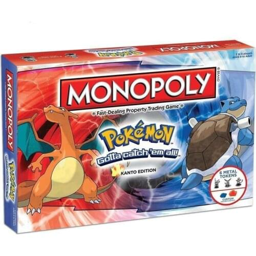 Pokemon Monopoly Pokemon All English Board Game Board card Game Family gathering christmas present