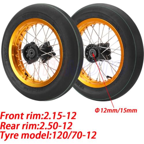 Semi-hot melt Front 2.15-12 & Rear 2.50-12 12 inch wheels hub 120/70-12 tyre Road motorcycle modified accessories innova tires